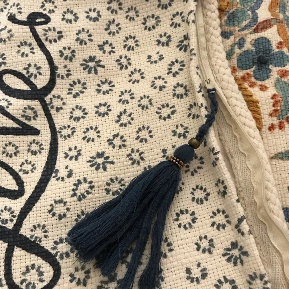 Envogue Embroidered Accent Pillow Shams in Blue and Orange
